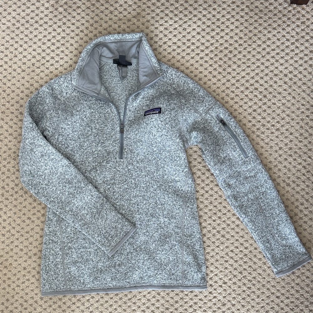 Patagonia Heather Gray Quarter-Zip Fleece Pullover